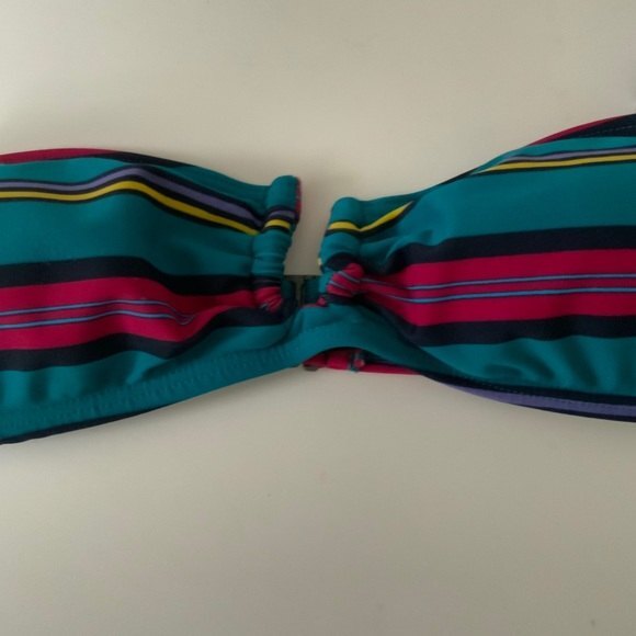 Converse One Star S Green Striped 2 Pc Bikini Set - Picture 5 of 7